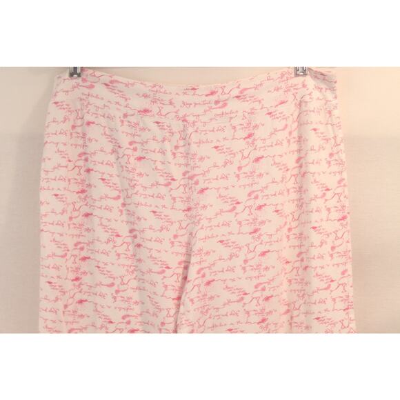 Lilly Pulitzer Pajama Set Womens Large Flamingo Print Button Up Sleepwear - Picture 7 of 15